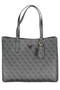 Женская сумка Guess Jeans шоппер с фирменным принтом, серый