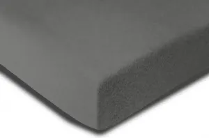 Зимняя простыня на резинке 180x200 - 200x220 см серая флисовая простыня с пружинным блоком One-Home