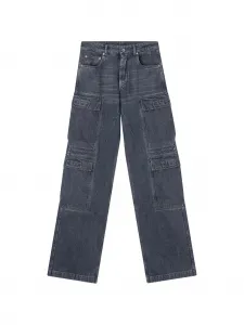 Джинсы карго с эффектом потертости Rick Owens Drkshdw, серый