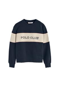 Толстовка Polo Club BOXY FIT CREWNECK SILVANA S, Navy Ecru/Dark Blue