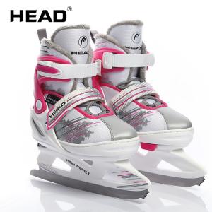 HEAD Регулируемые коньки для начинающих, теплые лезвия для фигурного катания, роликовые коньки для льда с расширяемой конструкцией, H7 Pink Figure Skates, размер S 26-31