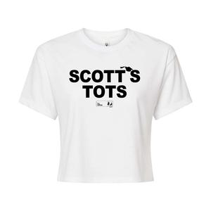 Укороченная футболка The Office Scott's Tots для юниоров Licensed Character, белый
