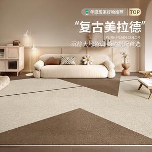 Budis Ковер 180х250 см для гостиной/спальни, Meilade в китайском античном стиле, простой коричневый, waterproof, устойчивый к пятнам, легко чистить