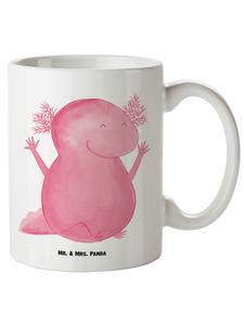 Белая кружка XL с рисунком Аксолотля (без слогана) Mr. & Mrs. Panda