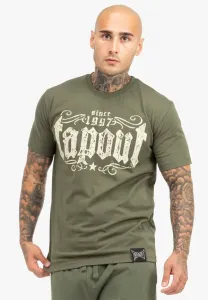 Normale passform crashed print tshirt Tapout, Olive Sand