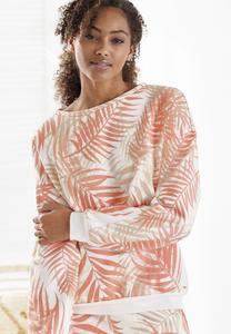 Толстовка LASCANA Sweatshirt, Pfirsich Gemustert/Orange