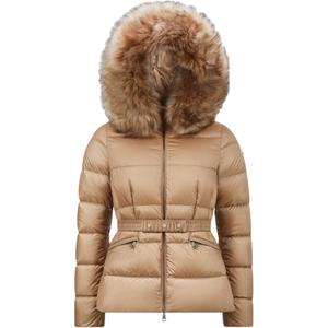 Пуховик женский верблюжий бежевый Moncler