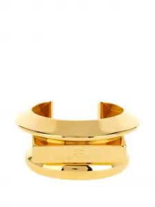 Браслет-кафф с логотипом Elisabetta Franchi, золотой