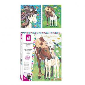 Janod, Креативный набор Раскраска по номерам Лошади 7+