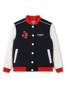 Бомбер с вышитым логотипом Kenzo Kids, синий