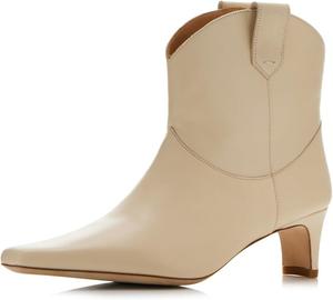 Женские винтажные ботильоны с закрытым квадратным носком, на низком каблуке, для широкой голени, теплые праздничные туфли на размер 4-16 США Wo wagas, Ivory