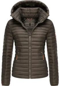 Стеганая куртка Marikoo "Lion Baby" с капюшоном, стильная переходная куртка со съемным капюшоном, антрацит