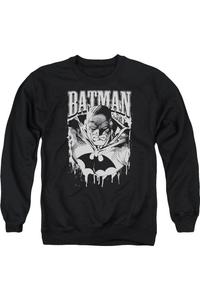 Толстовка Batman Bat Metal для взрослых с круглым вырезом Gildan, черный