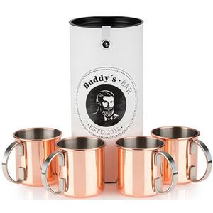 Стакан Buddy Buddy´s Bar Moscow Mule, 450 мл, высококачественная нержавеющая сталь, полированная медь Buddy'S, Kupferfarben/rot/braun/goldfarben