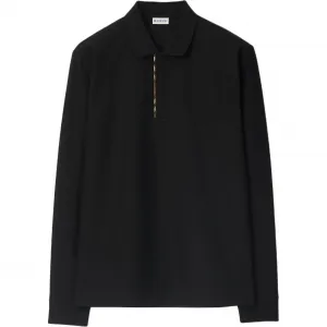 Burberry Футболка-поло мужская Black с воротником-поло, умеренно прямой крой