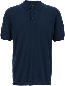 Фактурная рубашка-поло Roberto Collina, синий