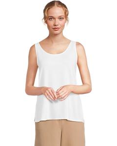 Топ Eileen Fisher Scoop Neck Tank, белый