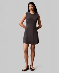 Короткое платье для женщин из миланской вязки Calvin Klein Jeans, черный