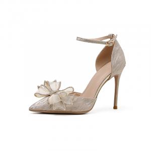 Zubumei Тонкие каблуки на шпильке женские шампань, цвет Champagne