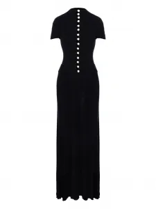 Макси-платье Mia, украшенное жемчугом Manuri, черный