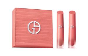 GIORGIO ARMANI AMANI Nude Brown жидкая помада для губ двойная ручка коробка глянцевая легко растушевывается натуральное увлажнение 4мл+4мл