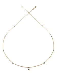 Колье из 18-каратного желтого золота с сапфирами и бриллиантами падуба We by WHITEbIRD, желтый