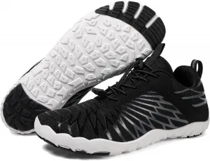 Обувь для походов босиком для женщин и мужчин, с утолщенной подошвой и нулевым перепадом, с широкой носочной частью, быстро сохнущая, дышащая, обувь для пеших прогулок и походов Baxtayel, черный