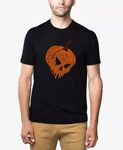 Мужская футболка Evil Pumpkin Premium Blend с художественным принтом LA Pop Art, черный