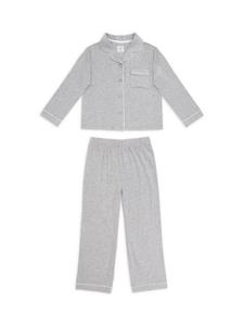 Детский пижамный комплект с длинными рукавами и контрастными вставками Chelsea Peers, Grey