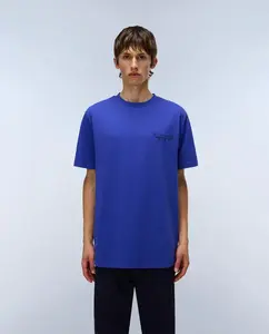 Мужская футболка темно-синего цвета с короткими рукавами Napapijri