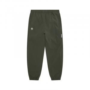 Брюки спортивные с манжетами A Bathing APE и планкой с логотипом Aape, зеленый