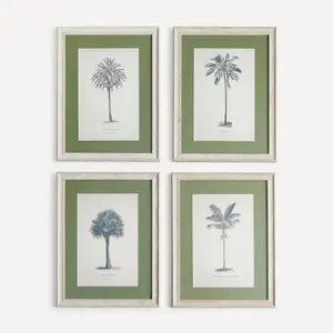 Набор из 4 картин "Пальмы" El Corte Inglés, разноцветный