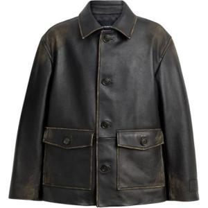 COACH Кожаная куртка мужская, Black