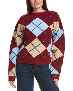 Свитер с узором «Аргайл» от English Factory English Factory, красный