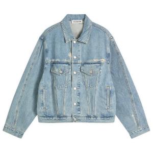 Джинсовая куртка с эффектом потертости Cole Buxton, синий