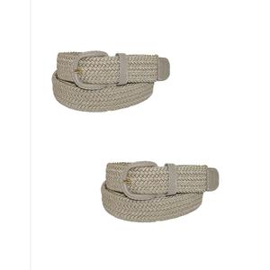 Мужской эластичный плетеный ремень с закрытой пряжкой (упаковка из 2 шт.) CTM, хаки