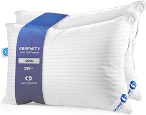 Continental Bedding Подушка Serenity с гусиным пухом 700 Fill Power Medium