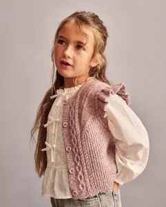 Пуловер с пуговицами для девочки Coconut El Corte Inglés, лиловый