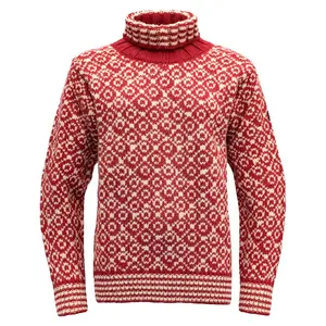 Свитер DEVOLD OF NORWAY Svalbard Wool High Neck, красный