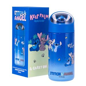 Креативная практичная термокружка Disney, Stitch 350Ml [Includes Cup Brush+Stickers]