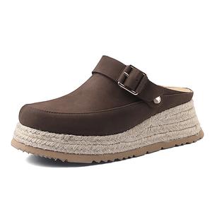 Тихие, устойчивые к запахам и истиранию закрытые тапочки для женщин Su Yanjiao, коричневый