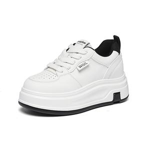 Нескользящие и износостойкие низкие кроссовки для скейтбординга, увеличивающие рост, для женщин Golden Silk Rabbit, White Black