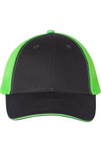 Кепка дальнобойщика Valucap Sandwich, цвет charcoal/ neon green