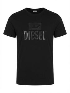 DIESEL Футболка 'T-Diego Tone On Tone' в черном цвете