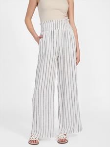 Брюки-палаццо Harper Striped из льняной смеси Guess Factory, цвет harper pin stripe black m