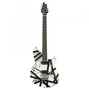 EVH Wolfgang Special в черном цвете с белыми полосами с сумкой