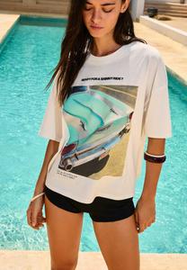 Футболка Bershka SHORT SLEEVE, White