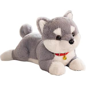 Плюшевая кукла имитация сиба-ину высота 25cm/35cm/45cm MORTEN SOLUM, серый