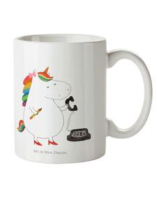 Детская кружка единорог секретарь без слов в белом цвете Mr. & Mrs. Panda