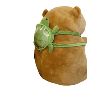 Мягкая игрушка в милом стиле капибары, большой и мягкий, с отстегивающейся спинкой Dolls and bears dance, Extra Large Fat Capybara [Backpack Style] 80Cm